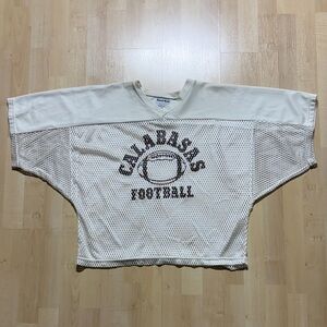 Russell Athletic Cream and Brown Football Jersey